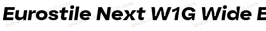 Eurostile Next W1G Wide Bold It字体转换